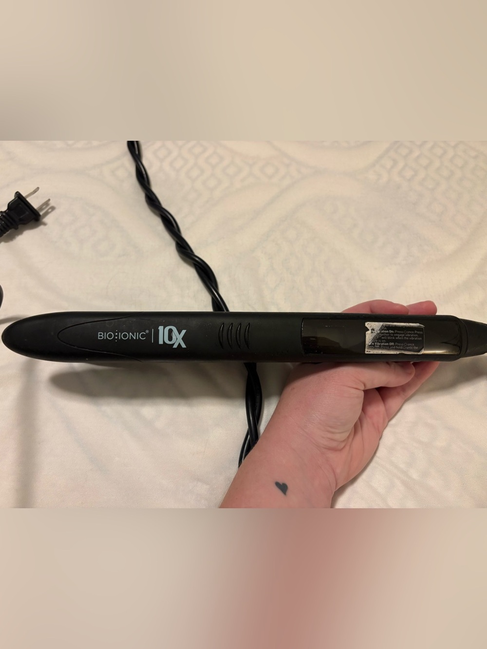 10X Ionic Black Hair Straightener - Sleek Ceramic Styling Flat Iron